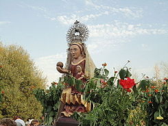 4.-Romería con la imagen de la Virgen de Valdfuentes